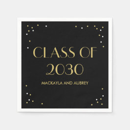 おもしろいスナップショット編集可能なカラー卒業ナプキン スタンダードカクテルナプキン