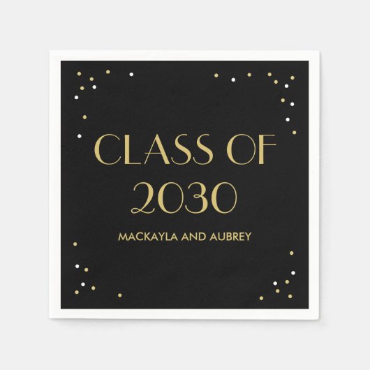 おもしろいスナップショット編集可能なカラー卒業ナプキン スタンダードカクテルナプキン (正面)