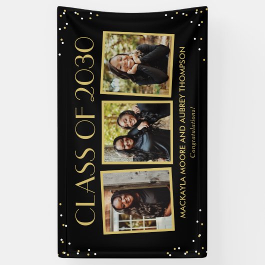 おもしろいスナップショット編集可能なカラー卒業バナー 横断幕 (縦)