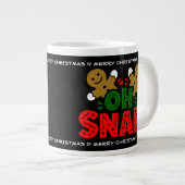 おもしろいスナップジンジャーブレッドマンクリスマスマグ ジャンボコーヒーマグカップ (正面右)