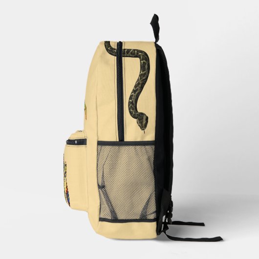 おもしろいスネークカメレオンパーソナライズされたキッズ プリントバックパック (右)