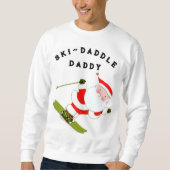 おもしろいスノースキークリスマス スウェットシャツ (正面)