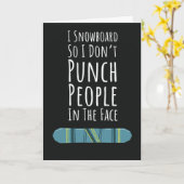 おもしろいスノーボードカード スノーボード 冬のスポーツ カード (黄色い花)