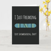 おもしろいスノーボードカード スノーボード 冬のスポーツ カード (黄色い花)