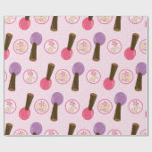 おもしろいスパをテーマにしたパターン包装紙 ラッピングペーパー (フラット)