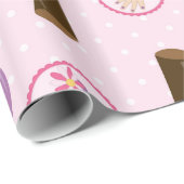 おもしろいスパをテーマにしたパターン包装紙 ラッピングペーパー (ロールコーナー)