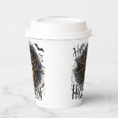 おもしろいスパイダーハロウィーン紙カップ 紙コップ (左)