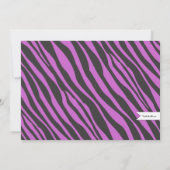 おもしろいスパガール誕生日スパパーティの招待状|ゼブラ 招待状 (裏面)