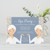 おもしろいスパガール誕生日スパパーティの招待状|ゼブラ 招待状 (スタンド正面)