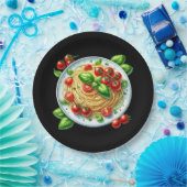 おもしろいスパゲティ愛好家ディディナー ペーパープレート (パーティー)