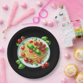 おもしろいスパゲティ愛好家ディディナー ペーパープレート (パーティー)