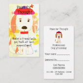 おもしろいスパニエル犬ドッグ歩くドッググルーミング紹介 名刺 (正面/裏面)