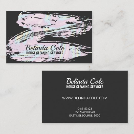 おもしろいスパークリーソーピー洗浄(ばちゃばちゃ)跳ねる 名刺 (正面/裏面)