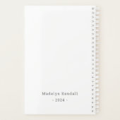 おもしろいスパーソナライズされたクリプト白黒 プランナー手帳 (裏面)