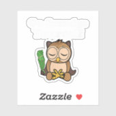 おもしろいスピリチュアルがフクロウの汚れめい想る シール (シート)