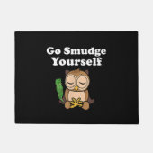 おもしろいスピリチュアルがフクロウの汚れめい想る ドアマット (正面)