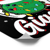 おもしろいスプリットGigglesボーリングプレーヤークリスマスボウル ポスター (角)