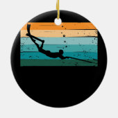 おもしろいスペアリングギフト女子男性へダイビング セラミックオーナメント (裏面)