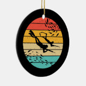 おもしろいスペアリングギフト女子男性へダイビング セラミックオーナメント (右)