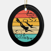 おもしろいスペアリングギフト女子男性へダイビング セラミックオーナメント (左)