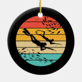 おもしろいスペアリングギフト女子男性へダイビング セラミックオーナメント (裏面)