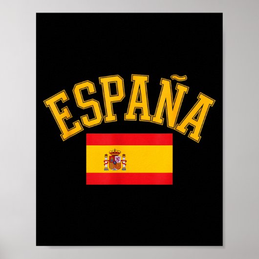 おもしろいスペイン国旗ステッカー - ESPAÑA 国を愛する - おもしろい ポスター (正面)