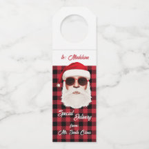 おもしろいスペシャルデリバリサンタレッドブラックバッファロープレイド