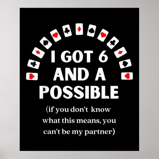 おもしろいスペード得6枚と可遊能なカード ポスター (正面)