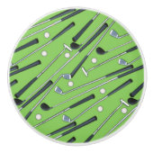 おもしろいスポーツのゴルフボールとクラブのホームデッキのプル セラミックノブ (正面)