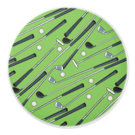 おもしろいスポーツのゴルフボールとクラブのホームデッキのプル セラミックノブ (正面)