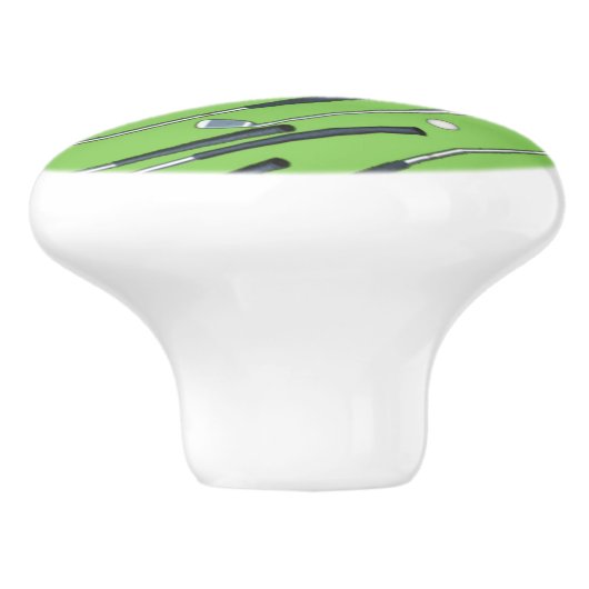 おもしろいスポーツのゴルフボールとクラブのホームデッキのプル セラミックノブ (側面)