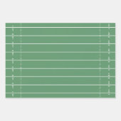 おもしろいスポーツグリーンサッカーお洒落場かわいい ラッピングペーパーシート (正面2)