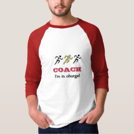 おもしろいスポーツコーチランナーカスタム文字 Tシャツ