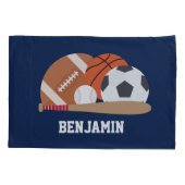 おもしろいスポーツパーソナライズされたファン 枕カバー (裏面)