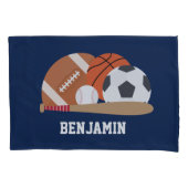 おもしろいスポーツパーソナライズされたファン 枕カバー (正面)