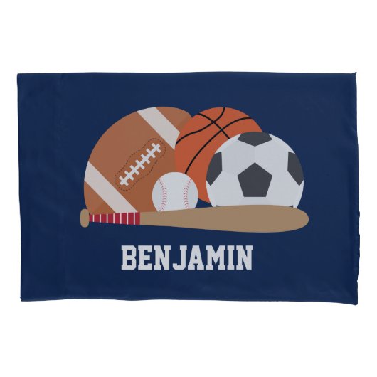 おもしろいスポーツパーソナライズされたファン 枕カバー (正面)