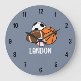 おもしろいスポーツ野球パーソナライズされた時計 ラージ壁時計