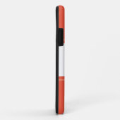 おもしろいスポーティブライトオレンジホワイトレーシングストライプ文字 Case-Mate iPhoneケース (裏面/右)