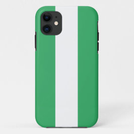おもしろいスポーティブライトシーグリーンホワイトレースストライプズ iPhone 11 ケース