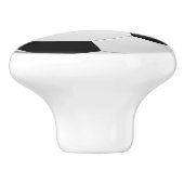 おもしろいスポーティ伝統的白黒サッカーボール セラミックノブ (側面)