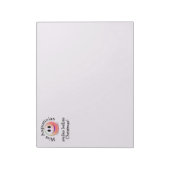 おもしろいスマイルの先生感謝の前 ノートパッド (回転)