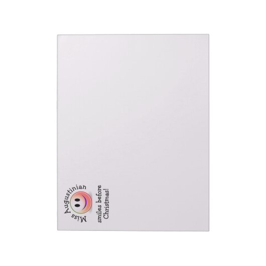 おもしろいスマイルの先生感謝の前 ノートパッド (回転)