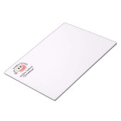 おもしろいスマイルの先生感謝の前 ノートパッド (アングル)