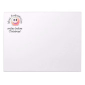 おもしろいスマイルの先生感謝の前 ノートパッド (正面)