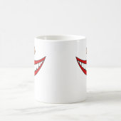 おもしろいスマイル赤口鼻の唇と歯 コーヒーマグカップ (中央)