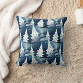 おもしろいスモダンカンジナビア抽象芸術松の木柄 クッション (ブランケット)