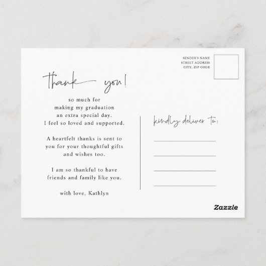 おもしろいスモダンクリプト4写真卒業 ポストカード (裏面)