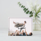 おもしろいスモダント写真結婚の感謝 ポストカード (スタンド正面)