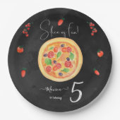 おもしろいスライス、ピザ誕生日 ペーパープレート (正面)