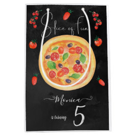 おもしろいスライス、ピザ誕生日 ミディアムペーパーバッグ